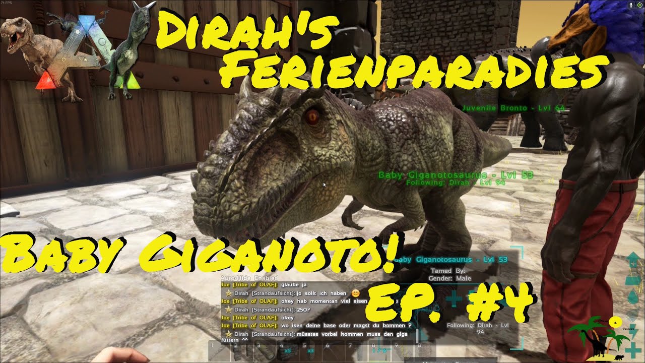 ARK: Survival Evolved Dirah's Ferienparadies Episode 4: Giganotosaurus-Baby ausgebrütet!
