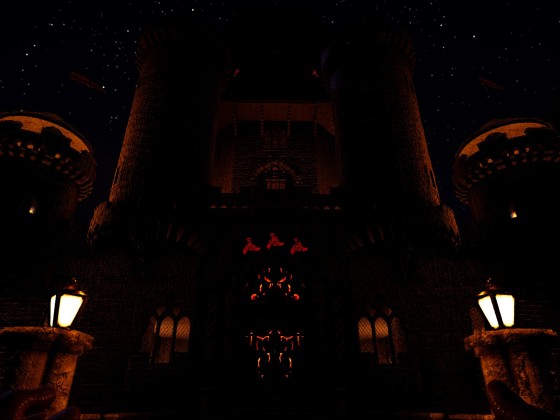 Bei Nacht erwacht die Dunkelheit im Schloss